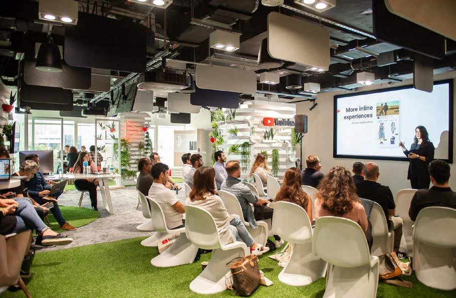 YouTube brand activation with a live presentation and audience
